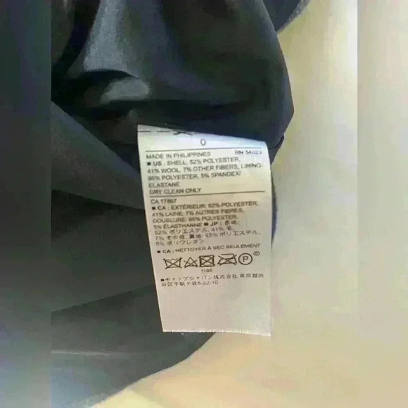 Banana Republic Wool Blend Fully Lined Dress Heathered Blue Size 0 - Picture 3 of 9